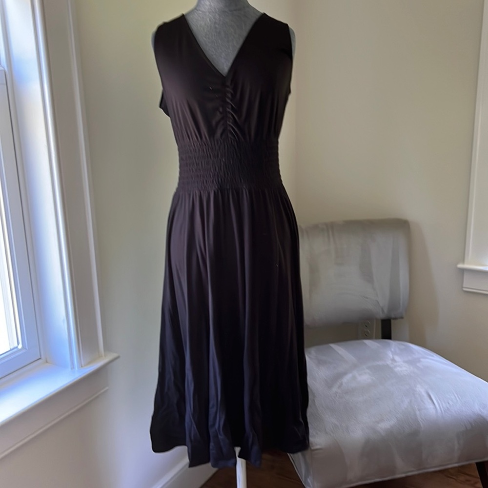 Michael kors black midi dress